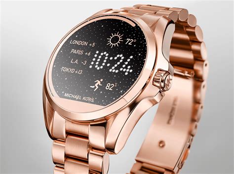 gold michael kors smartwatch|rose gold mk smart watch.